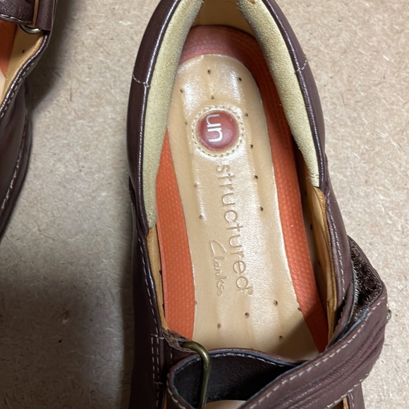 Clarks Unstructured Casual Mary Jane Loafers Shoes Size 7.5 M brown - Picture 4 of 17